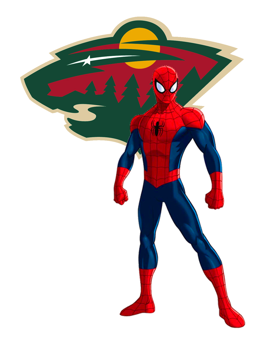 Minnesota Wild Spider Man Logo vinyl decal